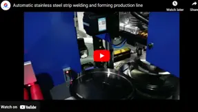 Automatic stainless steel strip welding and forming production line