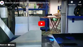 Waste bin SS belt laser welding forming production line